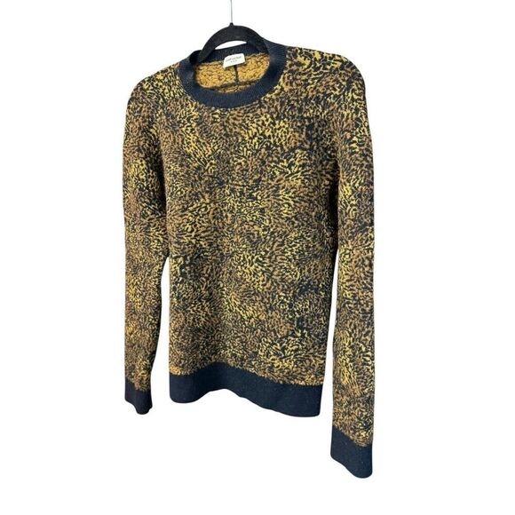 Saint Laurent Men's leopard jacquard jumper Wool Alpaca Size Medium $1560 - Picture 5 of 16